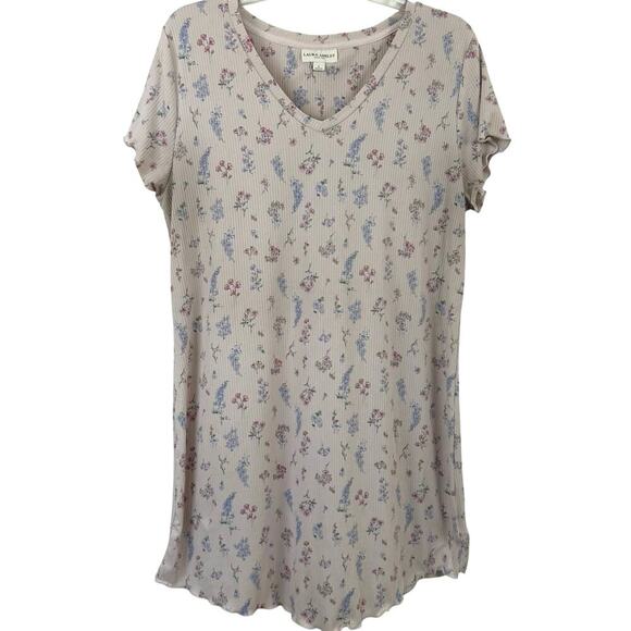 Laura Ashley Other - Laura Ashley Women Short Sleeve T-shirt Sleep Gown Top Pajamas Pink Size Large